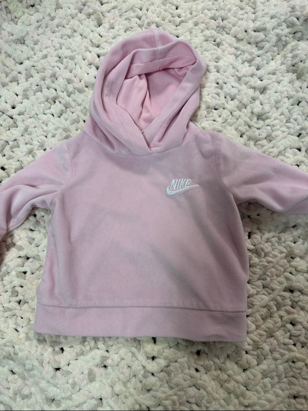 Nike Kids Light Pink Hooded Pullover Sweatshirt